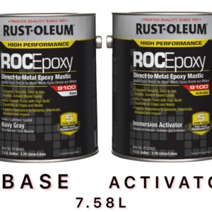RUST-OLEUM DTM Marine Epoxy Antirust Paint - 2 Parts, Navy Gray - 7.58L