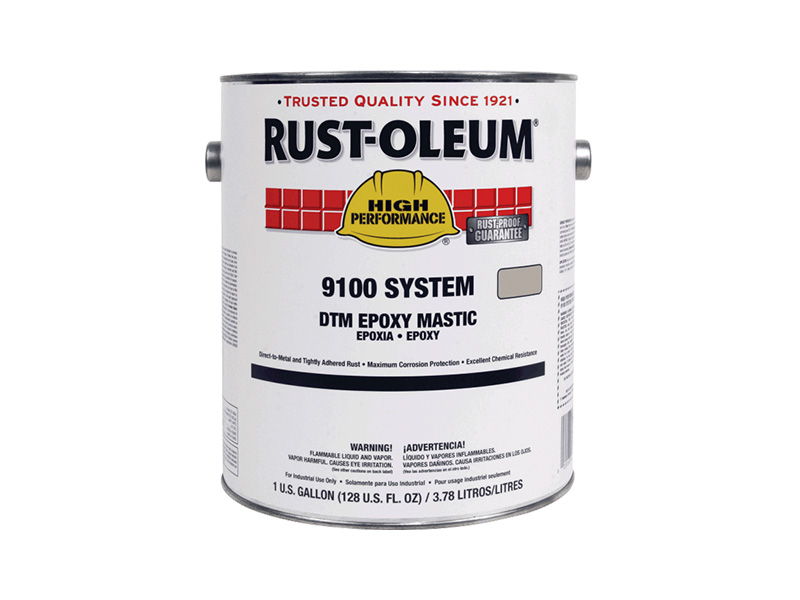RUST-OLEUM HIGH PERFORMANCE 9100 System Low VOC DTM Epoxy Mastic - Aluminum 1gal