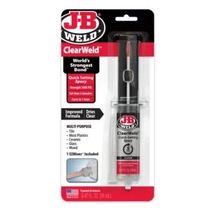 J-B Weld™ ClearWeld™ Quick Setting Epoxy Adhesive Syringe - 14 ml