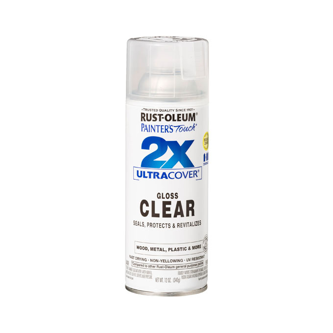 Rust-Oleum 2X Paint and Primer Spray Paint 340G - Gloss Clear